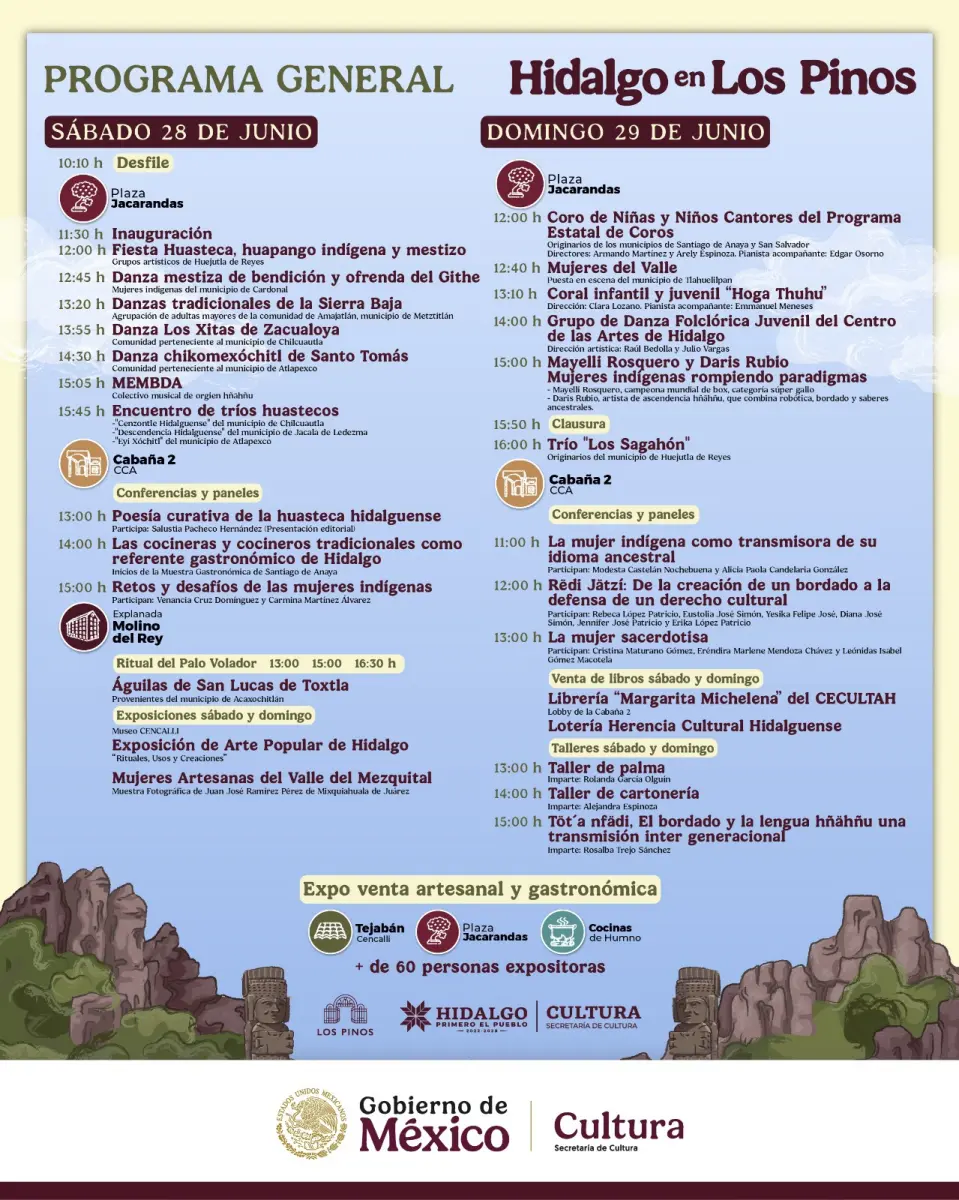 'Hidalgo en Los Pinos' será una gran fiesta cultural con música, danza, gastronomía y talleres 4 'Hidalgo en Los Pinos' será una gran fiesta cultural con música, danza, gastronomía y talleres
