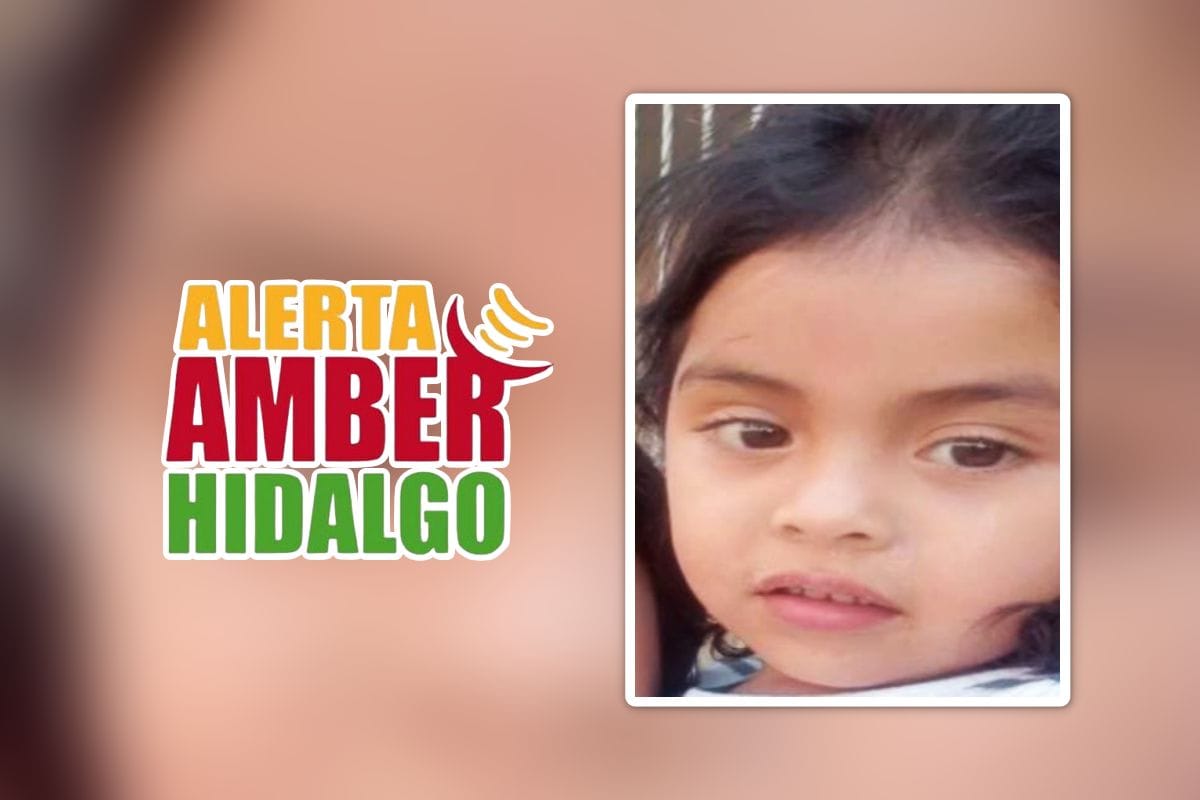 Ayudemos a localizarla: activan Alerta Amber por pequeña de 3 años desaparecida en Pachuca