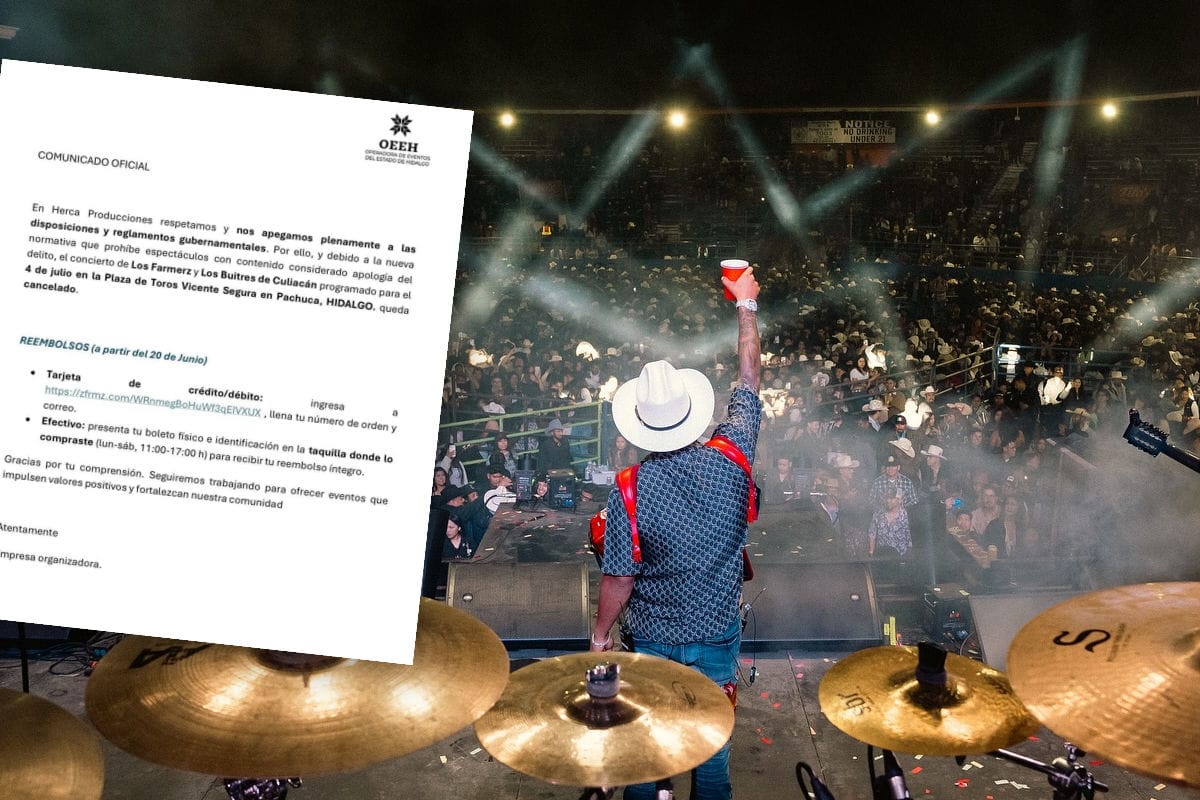 Autoridades cancelan concierto en Pachuca por decreto contra narcocorridos y apología del delito