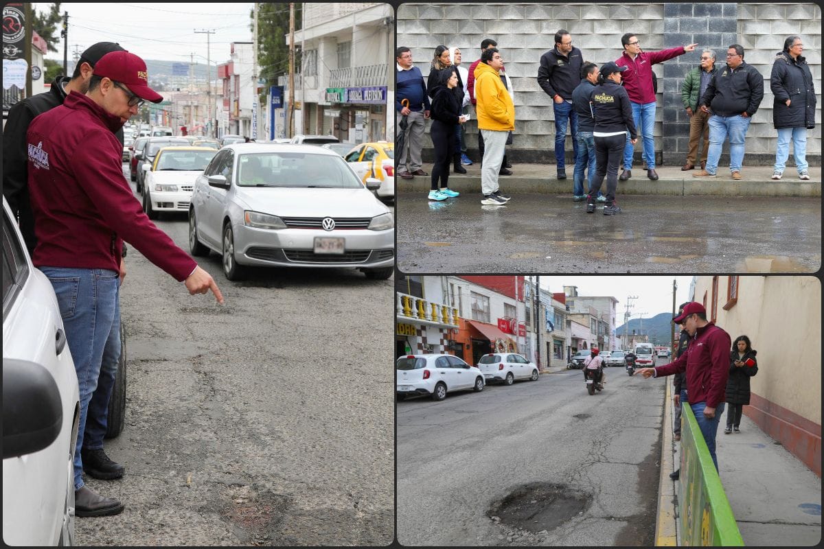 Jorge Reyes recorre calles y colonias de Pachuca para detectar necesidades urgentes