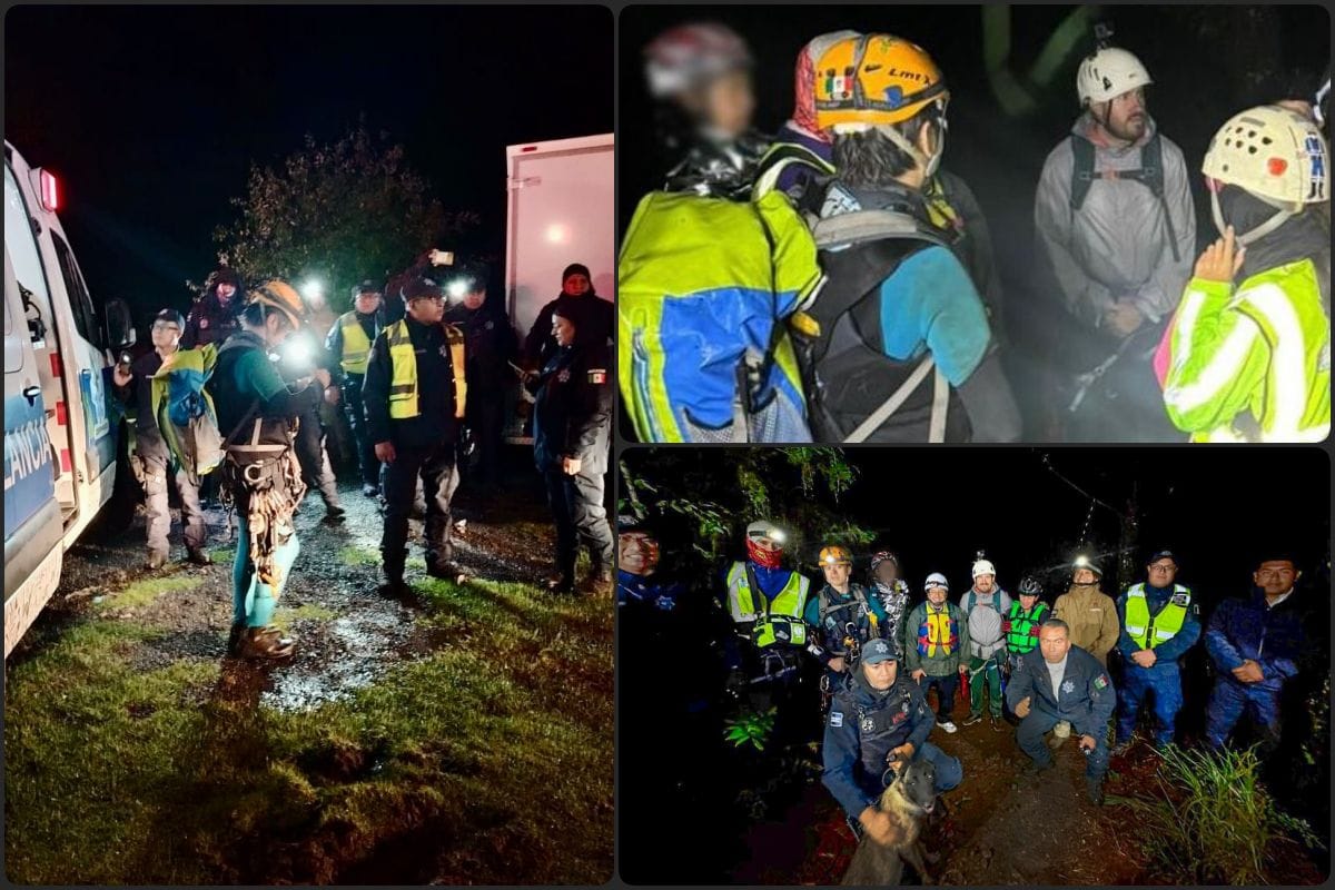 Rescatan a paseantes que se extraviaron por buscar una cascada en bosque de Mineral del Chico