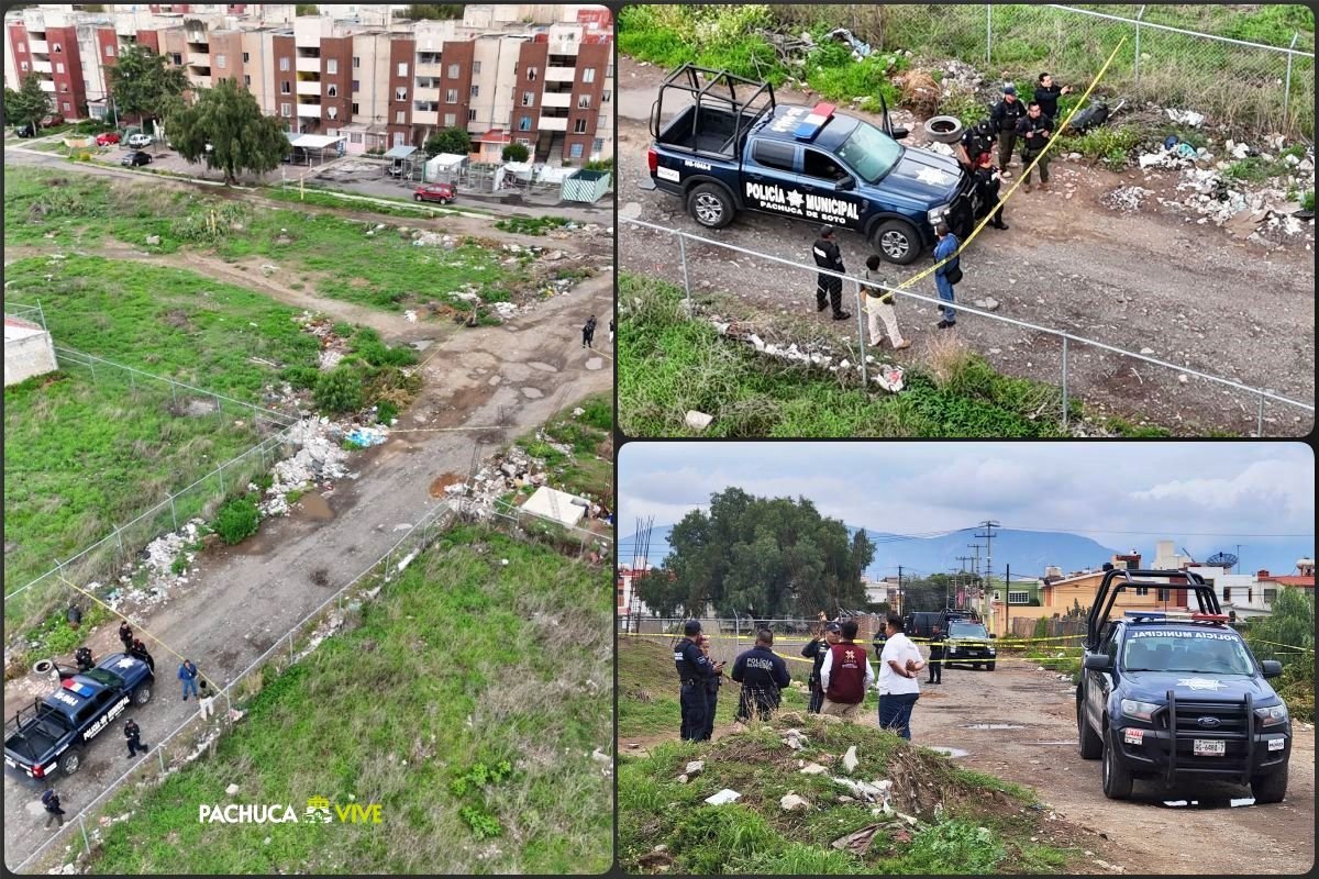 Hallan restos humanos encostalados entre las colonias ISSSTE y Juan C. Doria de Pachuca (video)