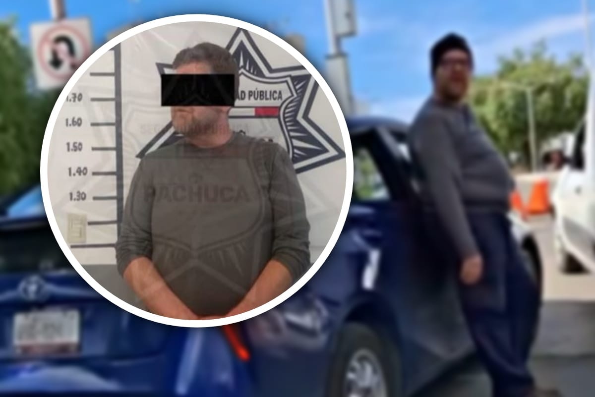 Detienen a hombre que agredió a automovilistas en Pachuca; trascendió que tiene antecedentes psicóticos