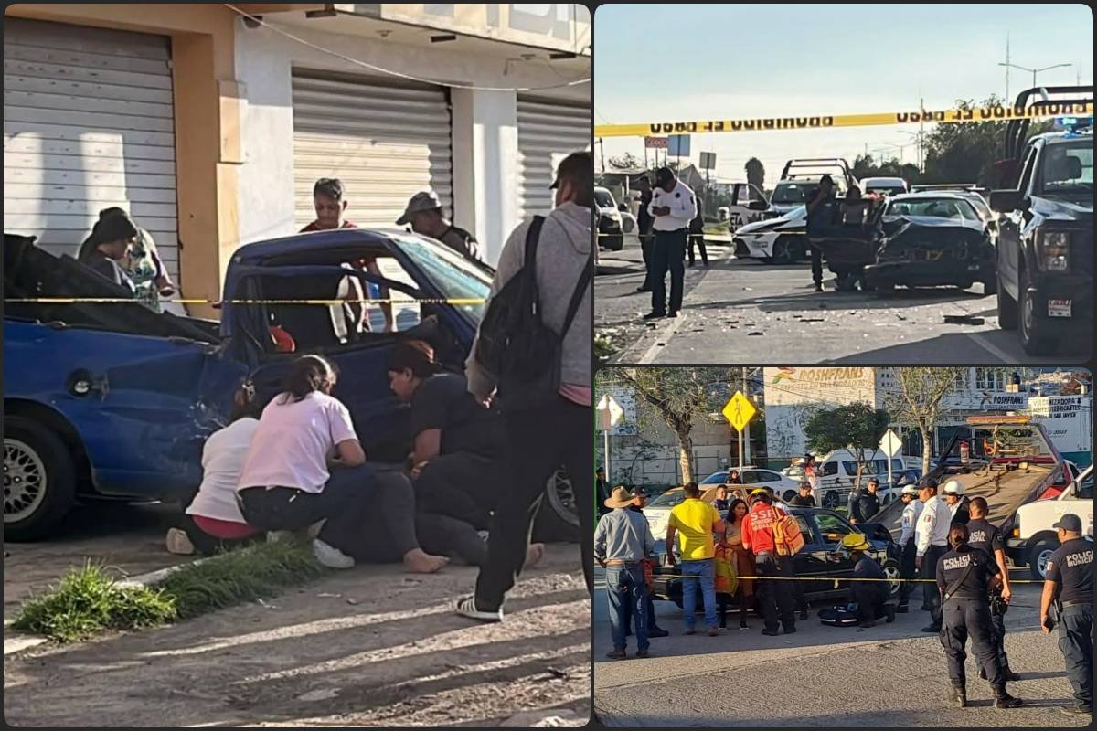 En fuerte accidente, camioneta sale proyectada hacia locales en bulevar del Minero