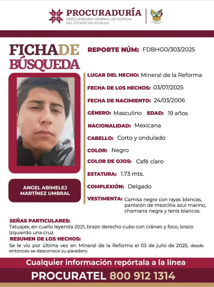 Ángel Abimelej desapareció en Mineral de la Reforma; piden ayuda para encontrarlo 4 Ángel Abimelej desapareció en Mineral de la Reforma; piden ayuda para encontrarlo