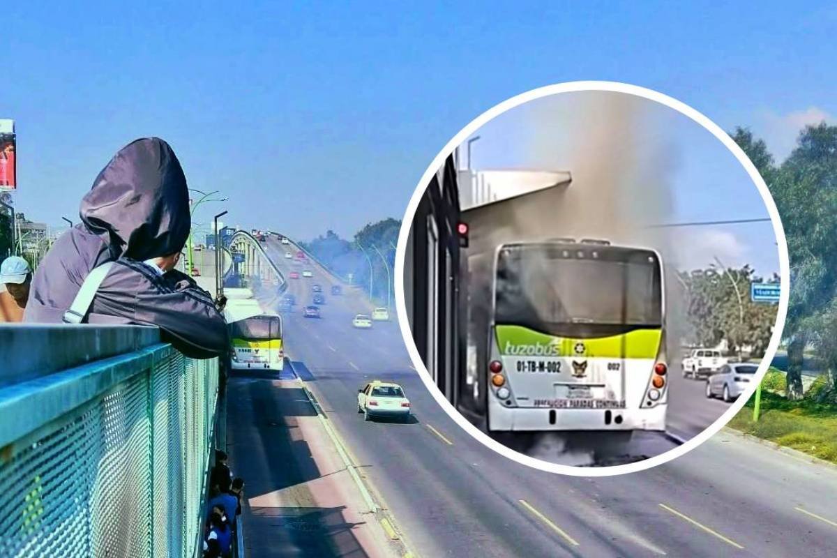 Pasajeros viven 'pánico y angustia' al incendiarse unidad del Tuzobús frente a Galerías Pachuca