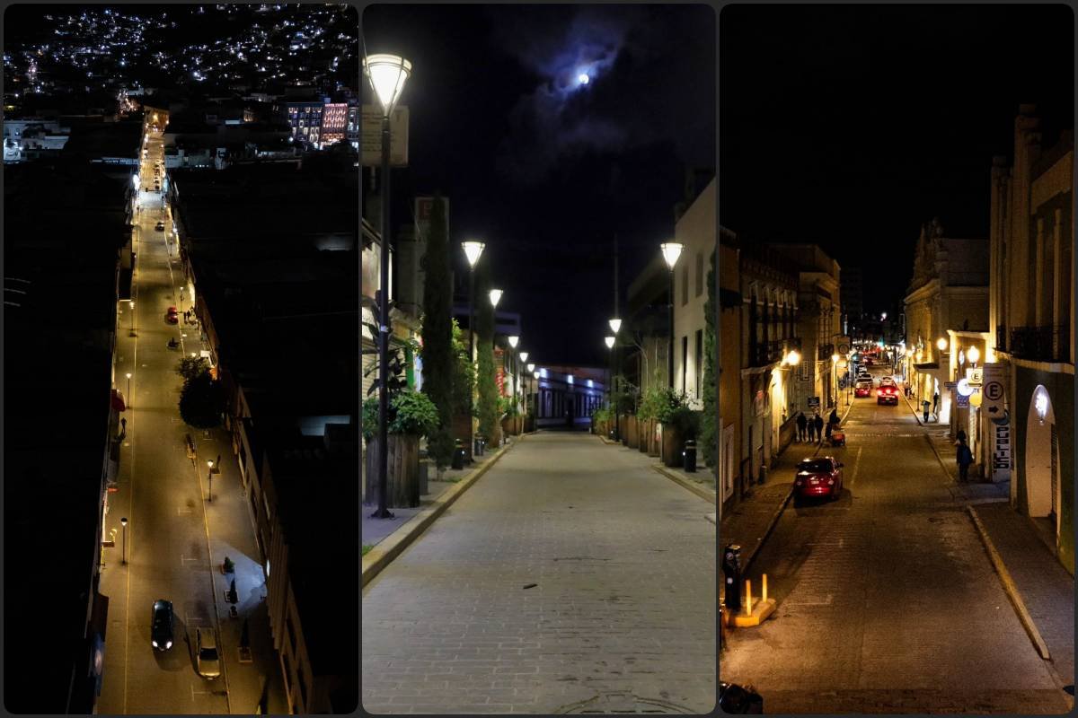 Renuevan más de un kilómetro de luminarias con luz cálida en el centro de Pachuca