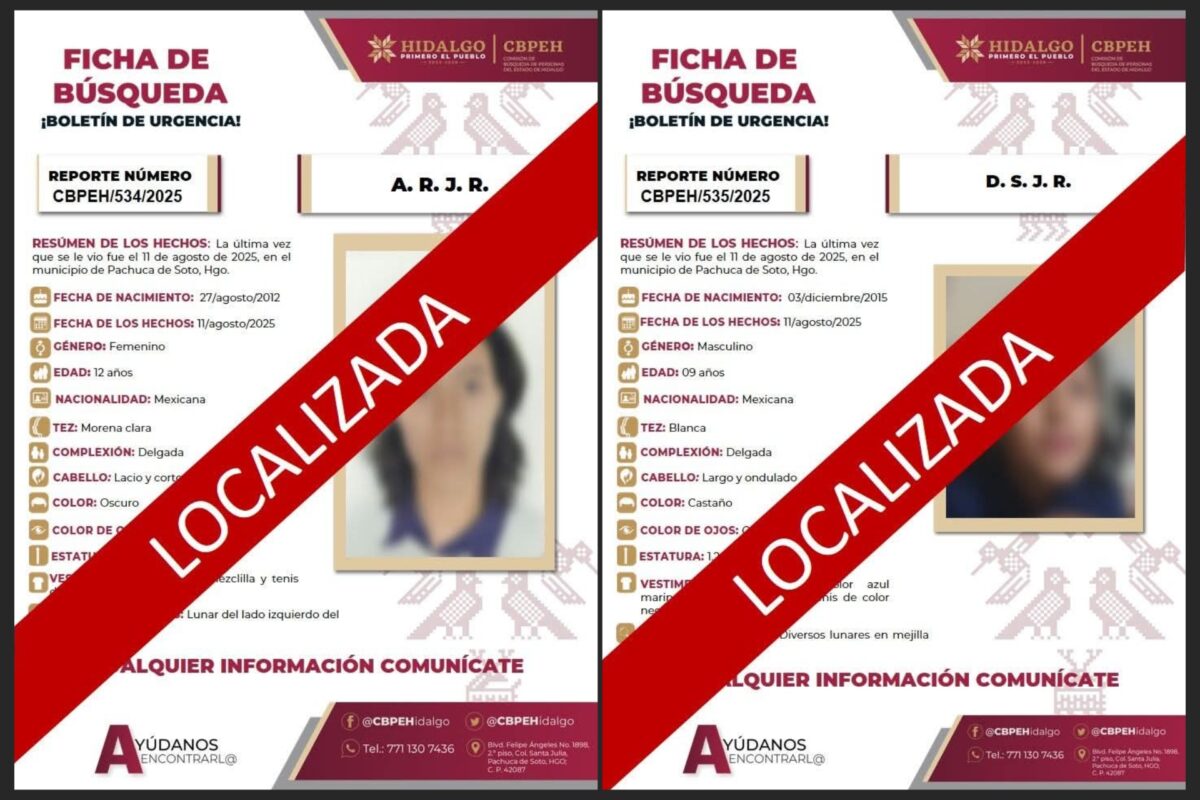 Hermanitos reportados como desaparecidos en Pachuca aparecen llorando en Tulancingo