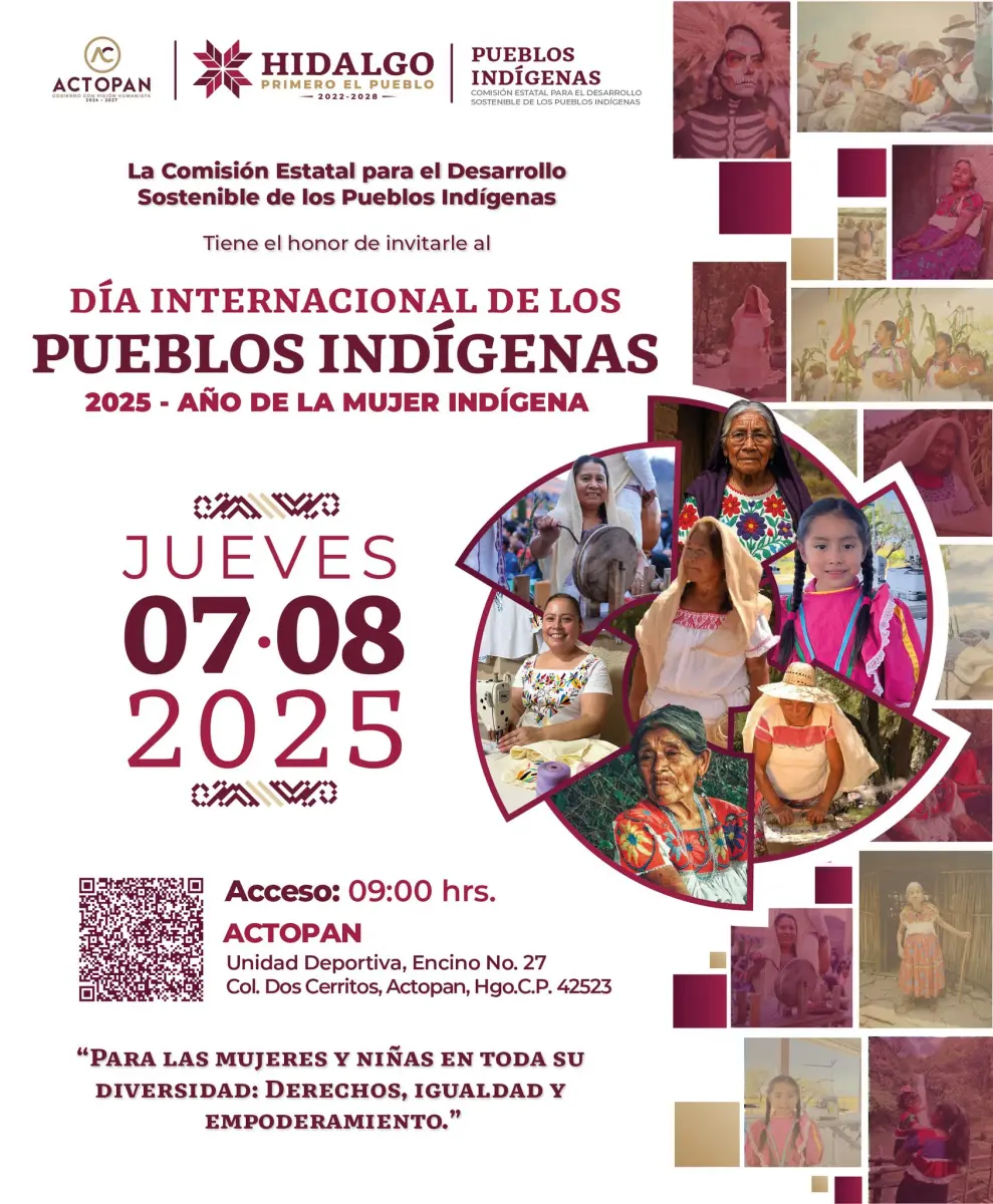 Celebrarán en Actopan el Día de los Pueblos Indígenas con gastronomía, rituales y expresiones artísticas