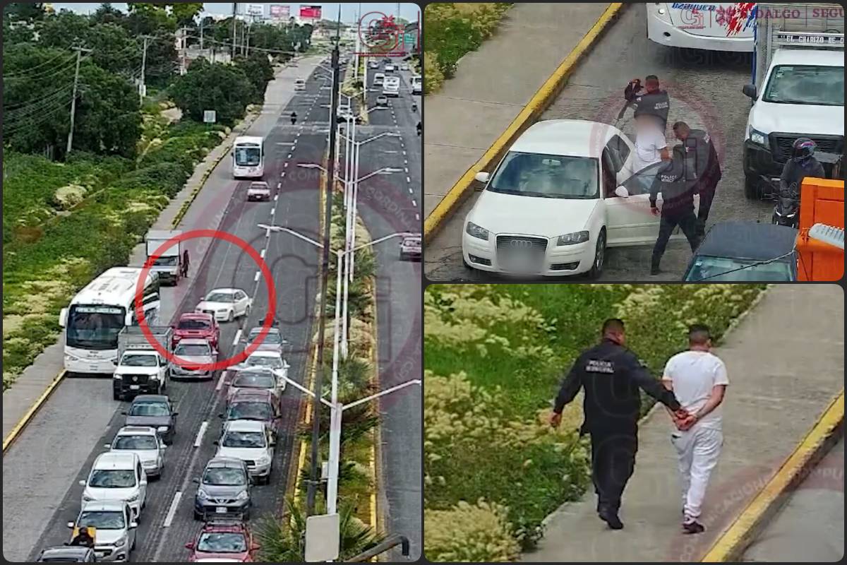 Homicidio en el sur de Pachuca desata persecución y detención de un sujeto (video)