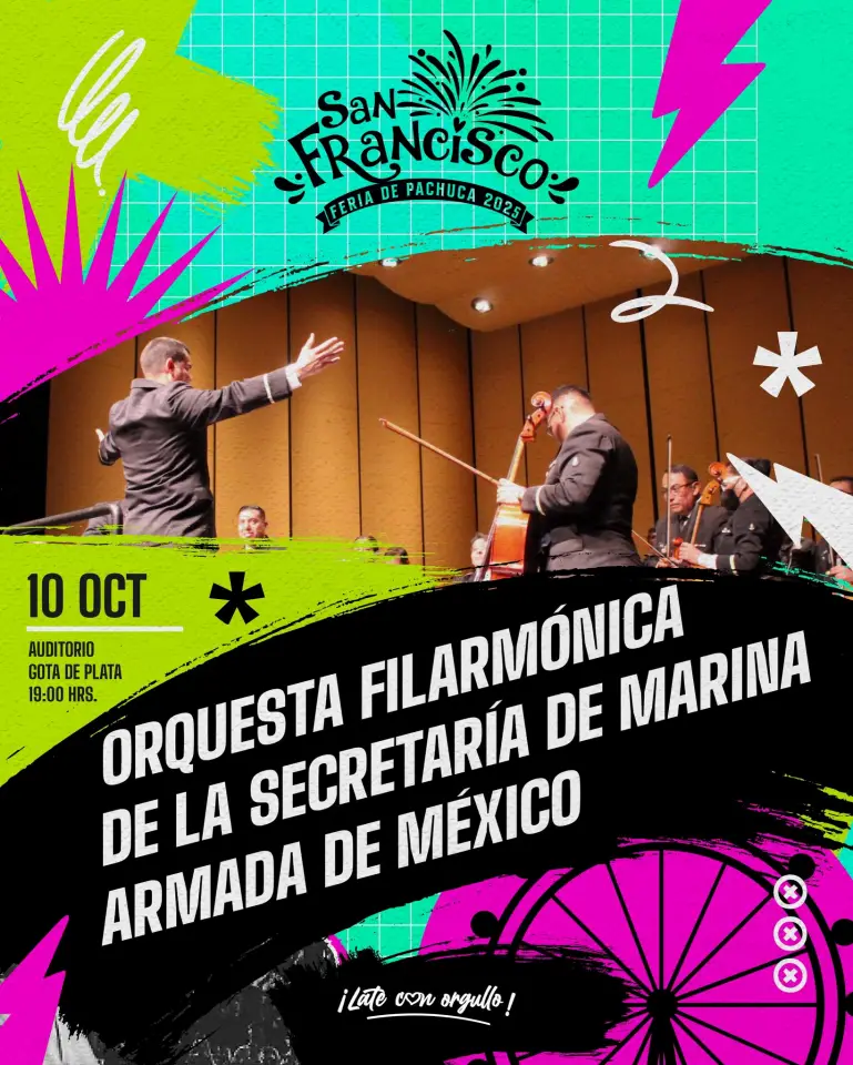 La filarmónica de la Armada de México se presentará en Pachuca en el Festival Cultural San Francisco
