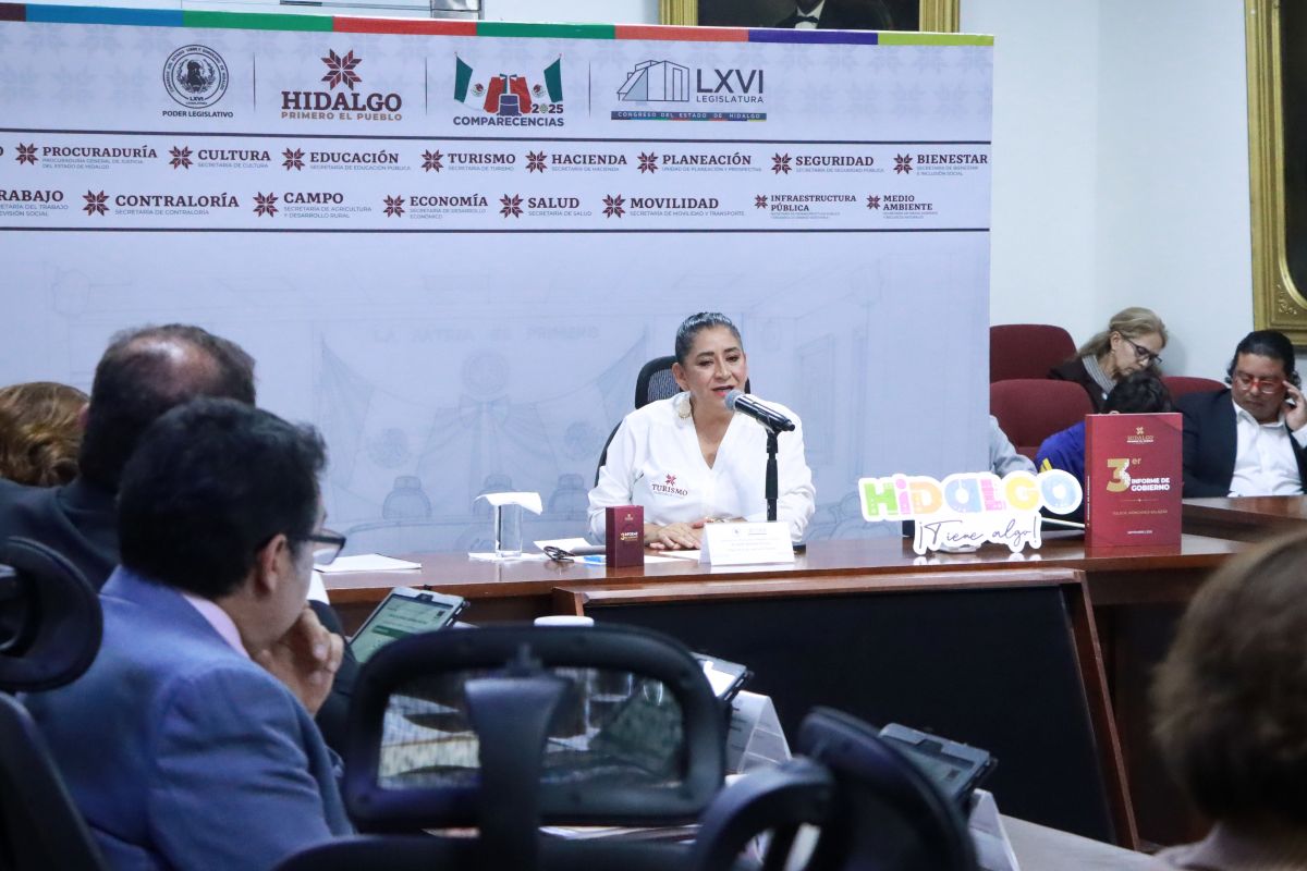 Inversión, profesionalización y crecimiento: los puntos destacados en comparecencia de la secretaria de Turismo de Hidalgo