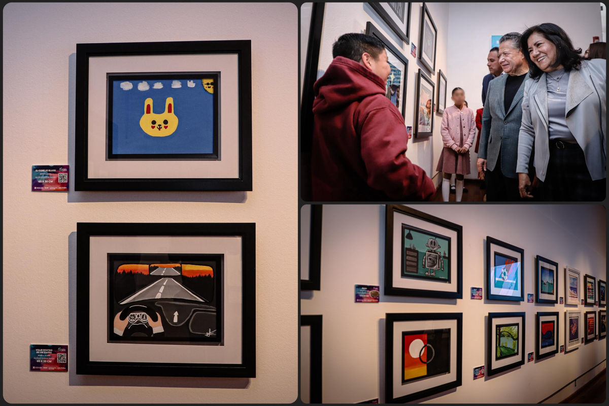 "Lo que mis ojos ven": la nueva exposición con subasta de obras de pequeños artistas en Pachuca