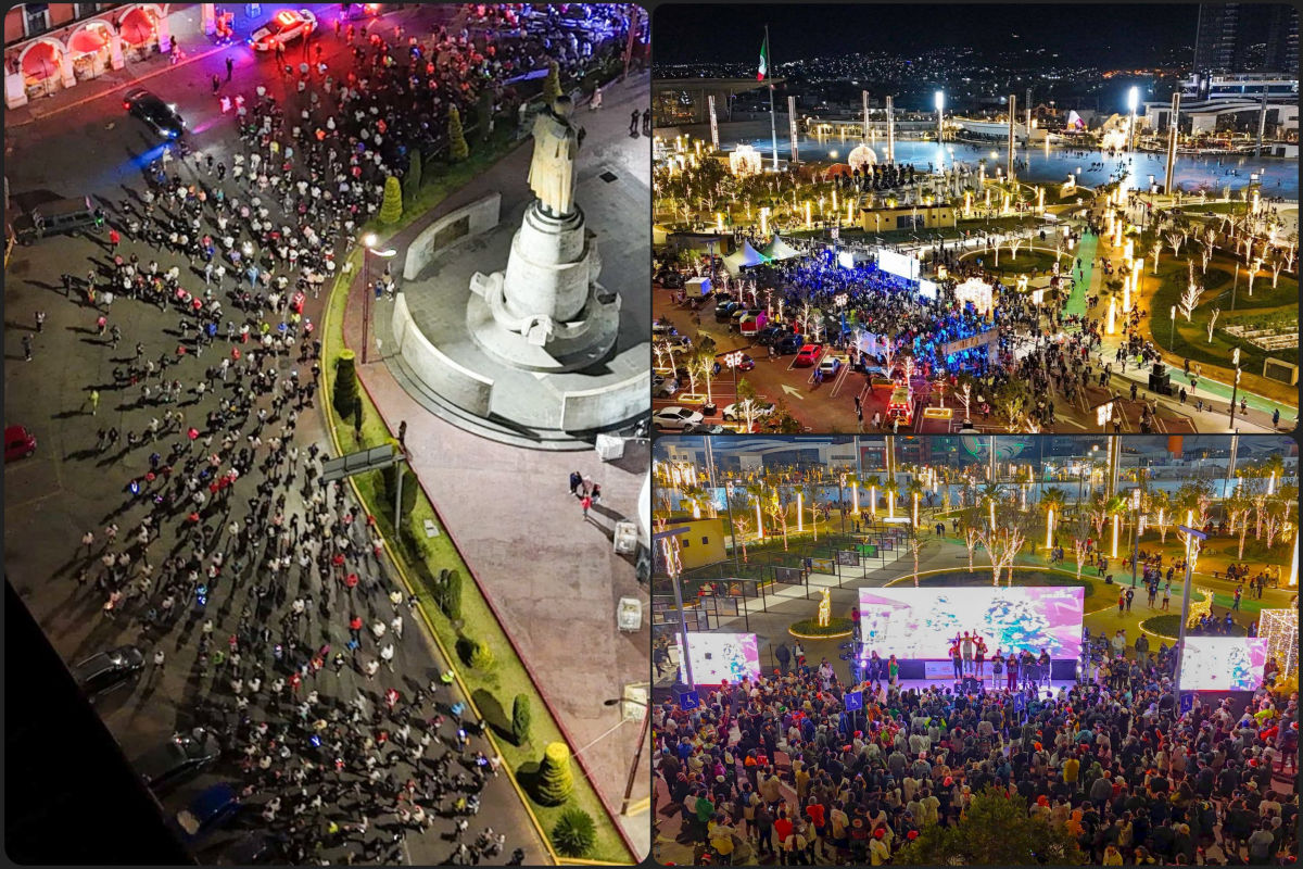 Más de 5 mil personas corrieron esta noche en Pachuca para celebrar la 'Navidad Solidaria'