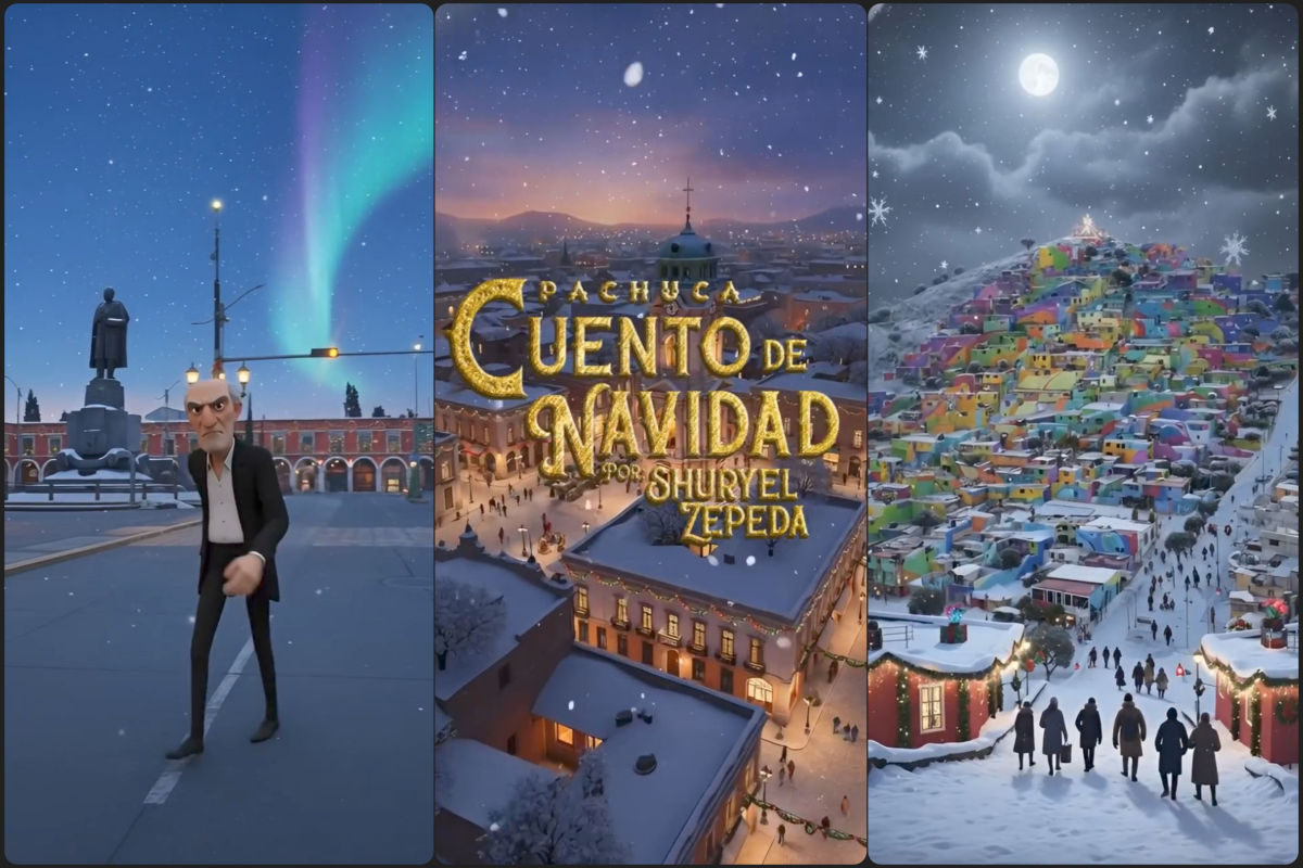 Convierten a Pachuca en un 'Cuento de Navidad'