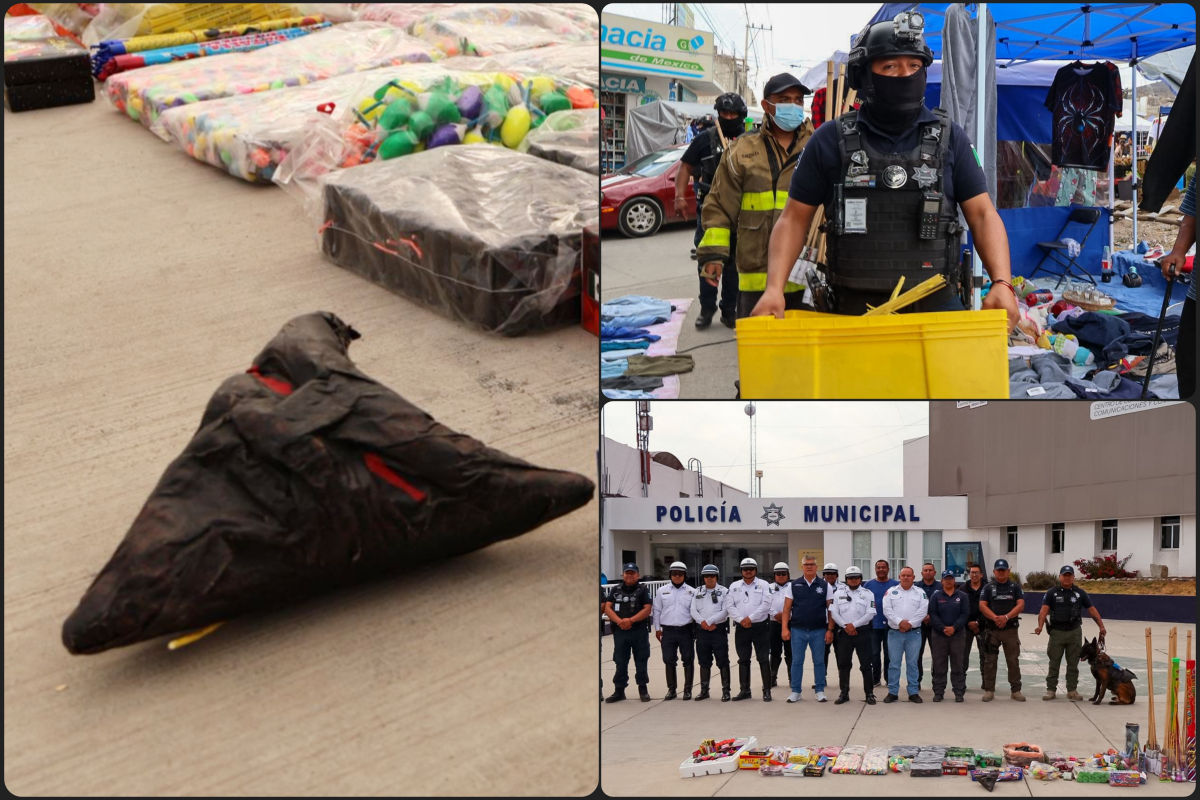 'Cara de Diablo' y 'Hulk' detectan a la venta en Pachuca la pirotecnia más letal de México