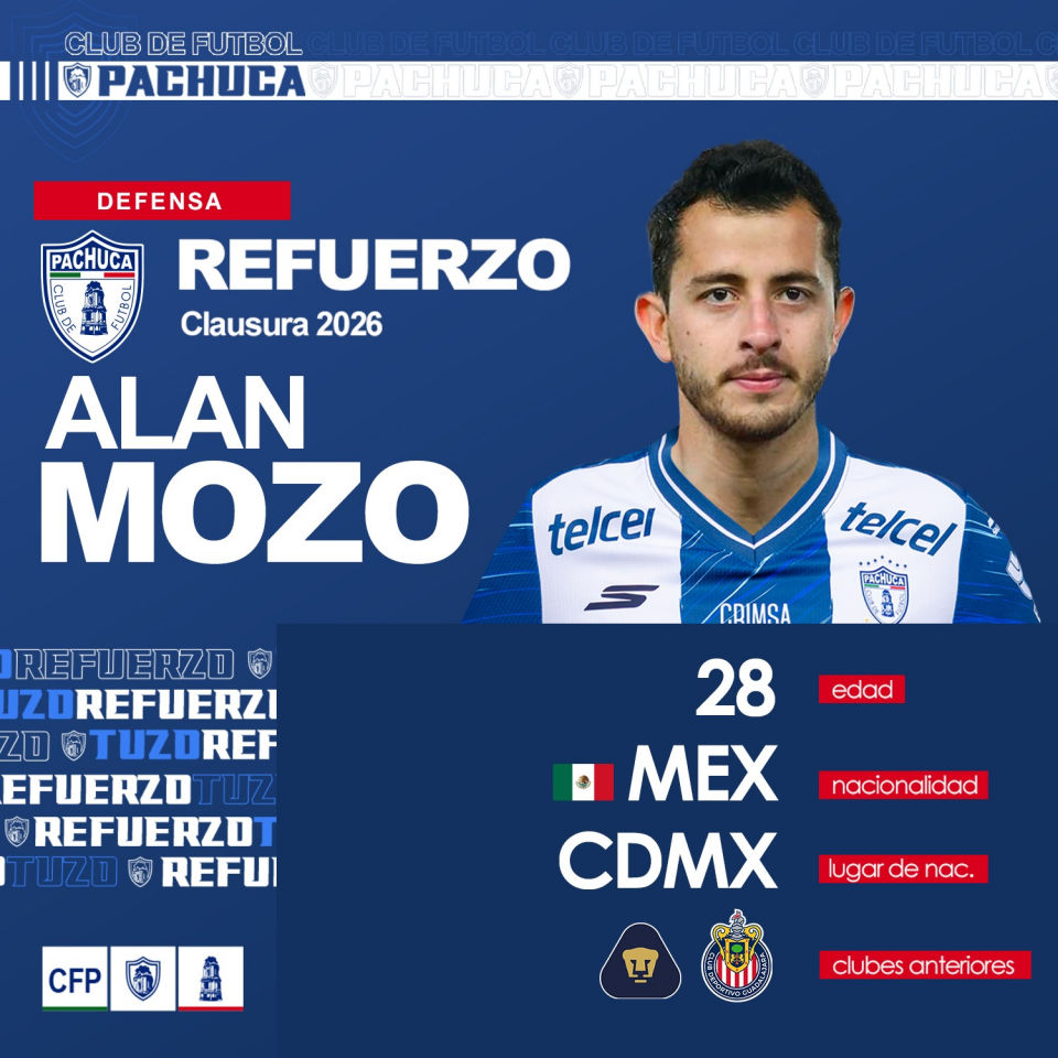 ¡Como rey mago! Pachuca presenta a Alan Mozo, su nuevo refuerzo