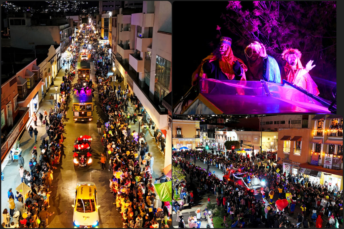 Más de 20 mil personas disfrutaron la tradicional Cabalgata de Reyes Magos en Pachuca (fotos y video)