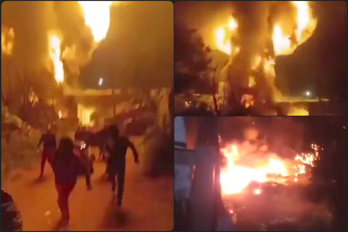 Pipa cargada de combustible cae de un puente y explota en Tulancingo