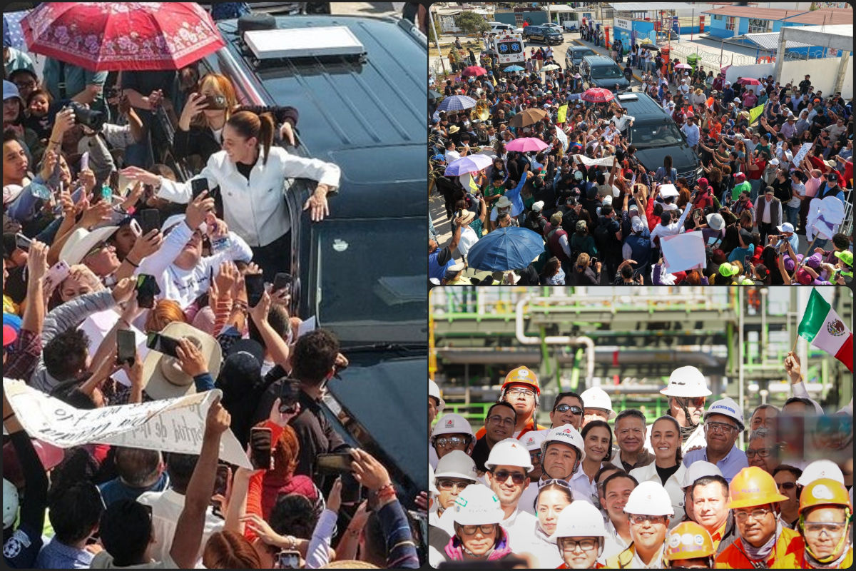 Multitudinaria recepción a Sheinbaum en su visita a Hidalgo este domingo; supervisó mejoras energéticas y educativas