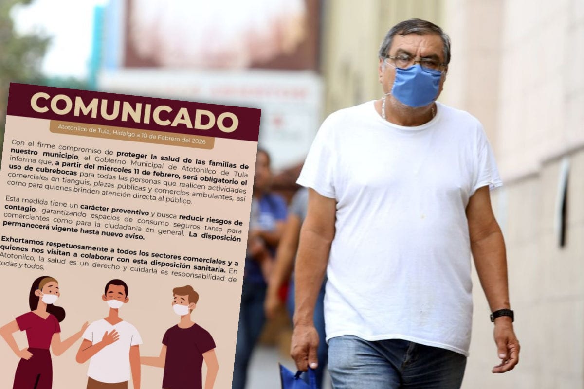 Vuelve el uso obligatorio de cubrebocas en espacios públicos en dos municipios de Hidalgo