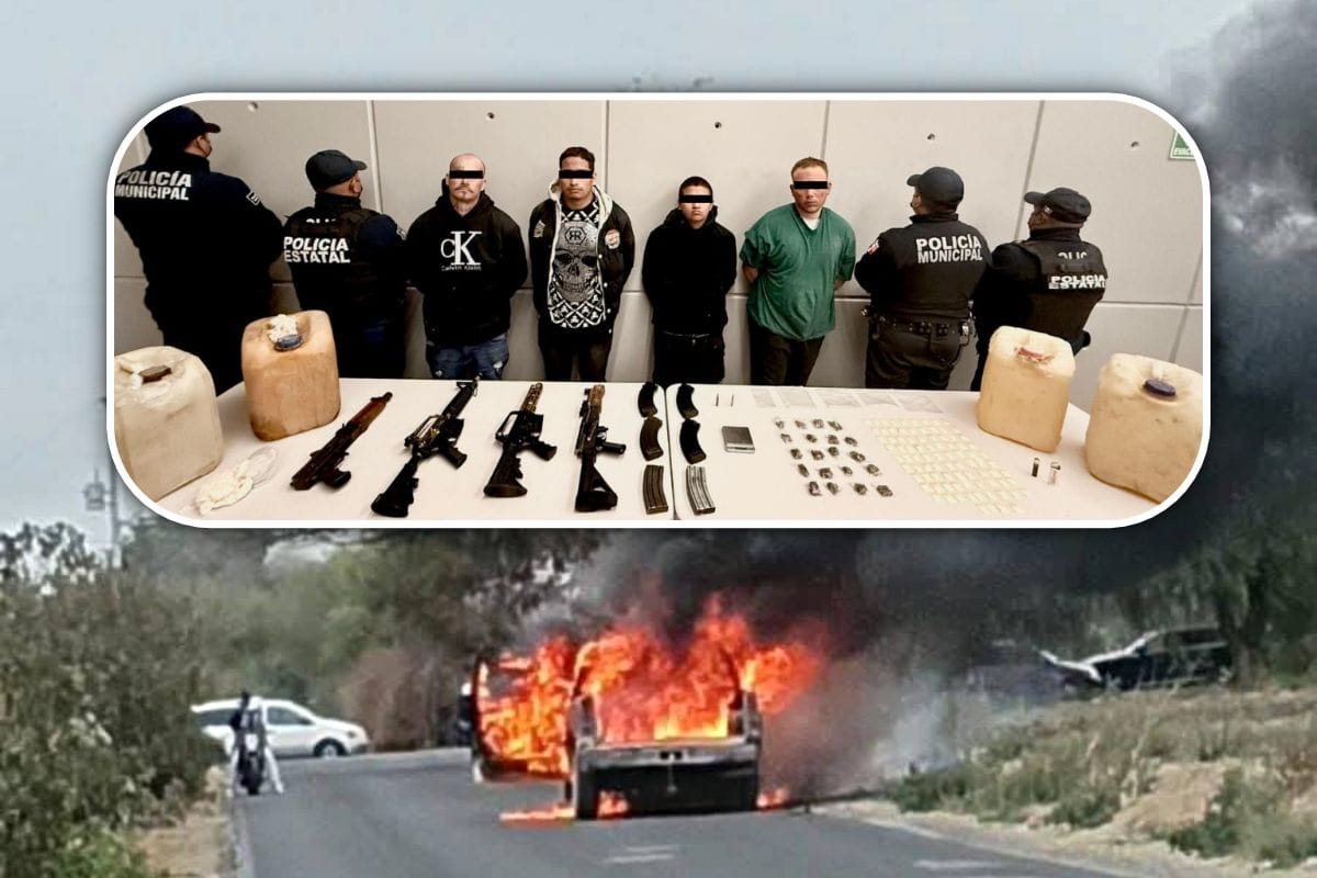 Atrapan a presuntos responsables de incendiar vehículos y generar disturbios en Hidalgo