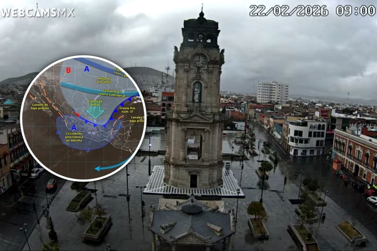 Llega a Pachuca el Frente Frío 37 con lluvia y bajas temperaturas