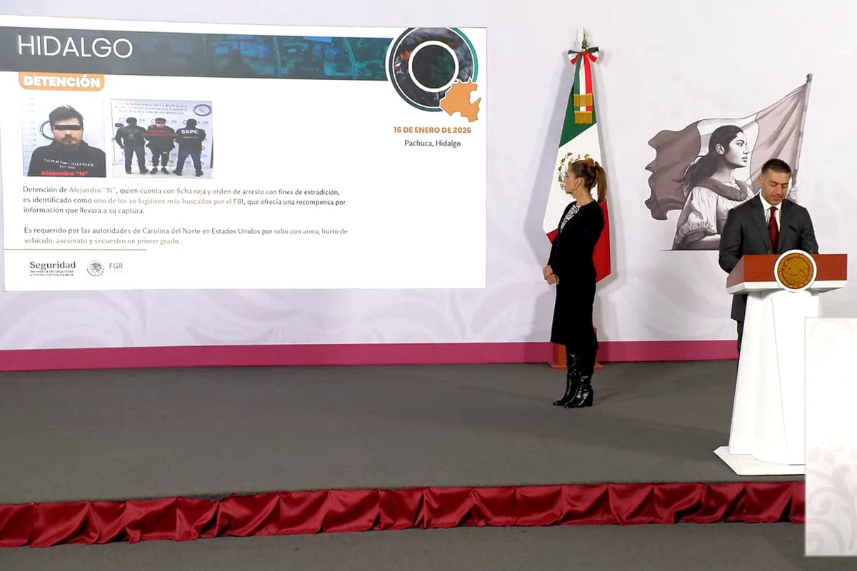 Destaca Hidalgo en informe de seguridad en la mañanera de Sheinbaum