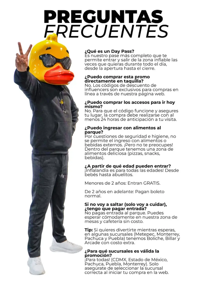 Compra un pase de una hora en Inflalandia Quack y conviértelo en Day Pass con este cupón
