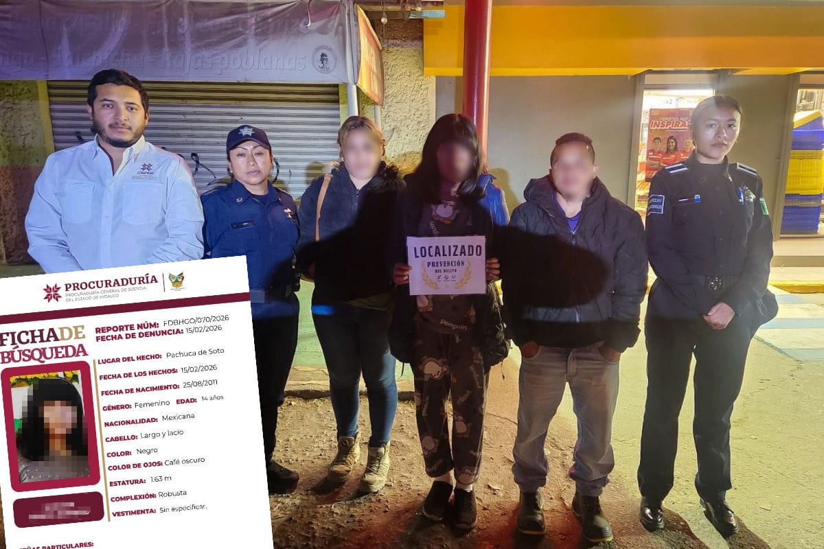 Localizan en Edomex a joven reportada como desaparecida en Pachuca