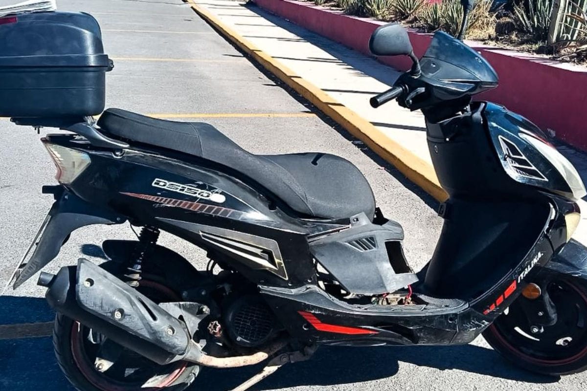 Recuperan motocicleta robada durante operativo en Pachuca