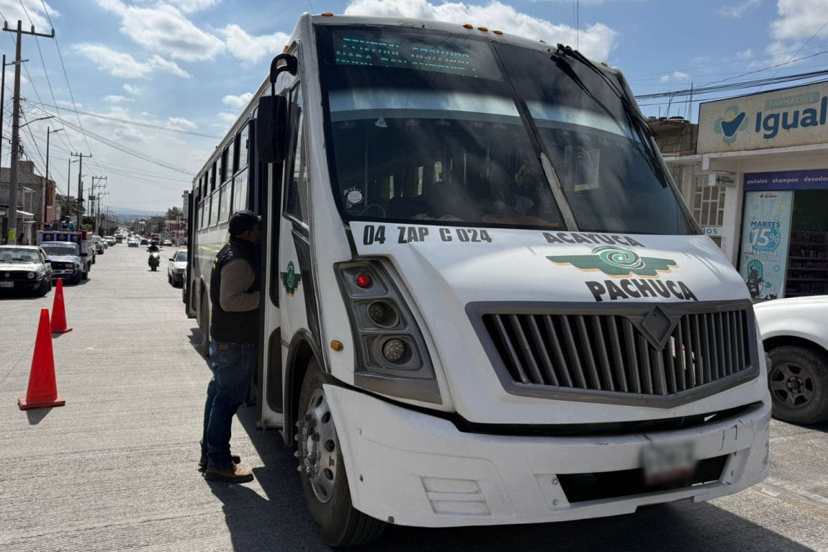 Transporte público opera con normalidad en Hidalgo