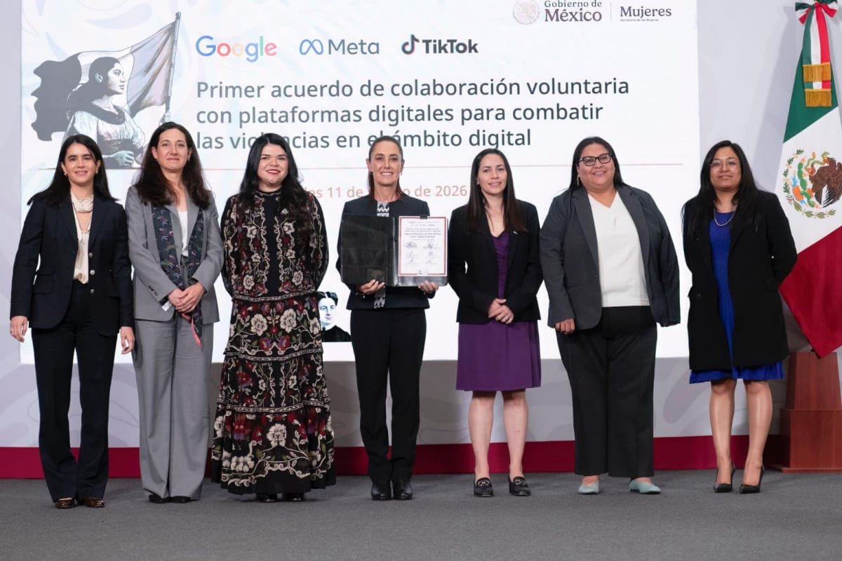 Gobierno de Sheinbaum acuerda con Google, Meta y TikTok combatir la violencia contra las mujeres