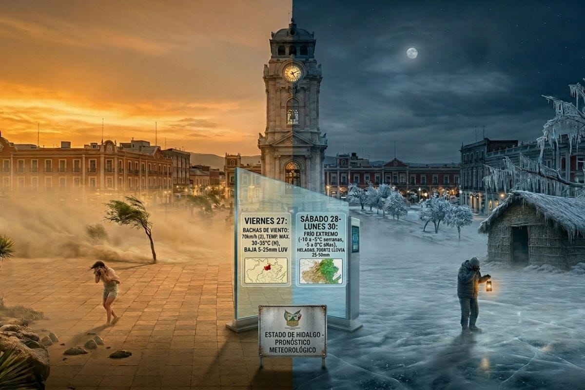 Clima extremo en Hidalgo: de calor intenso a heladas de -10 grados este fin de semana