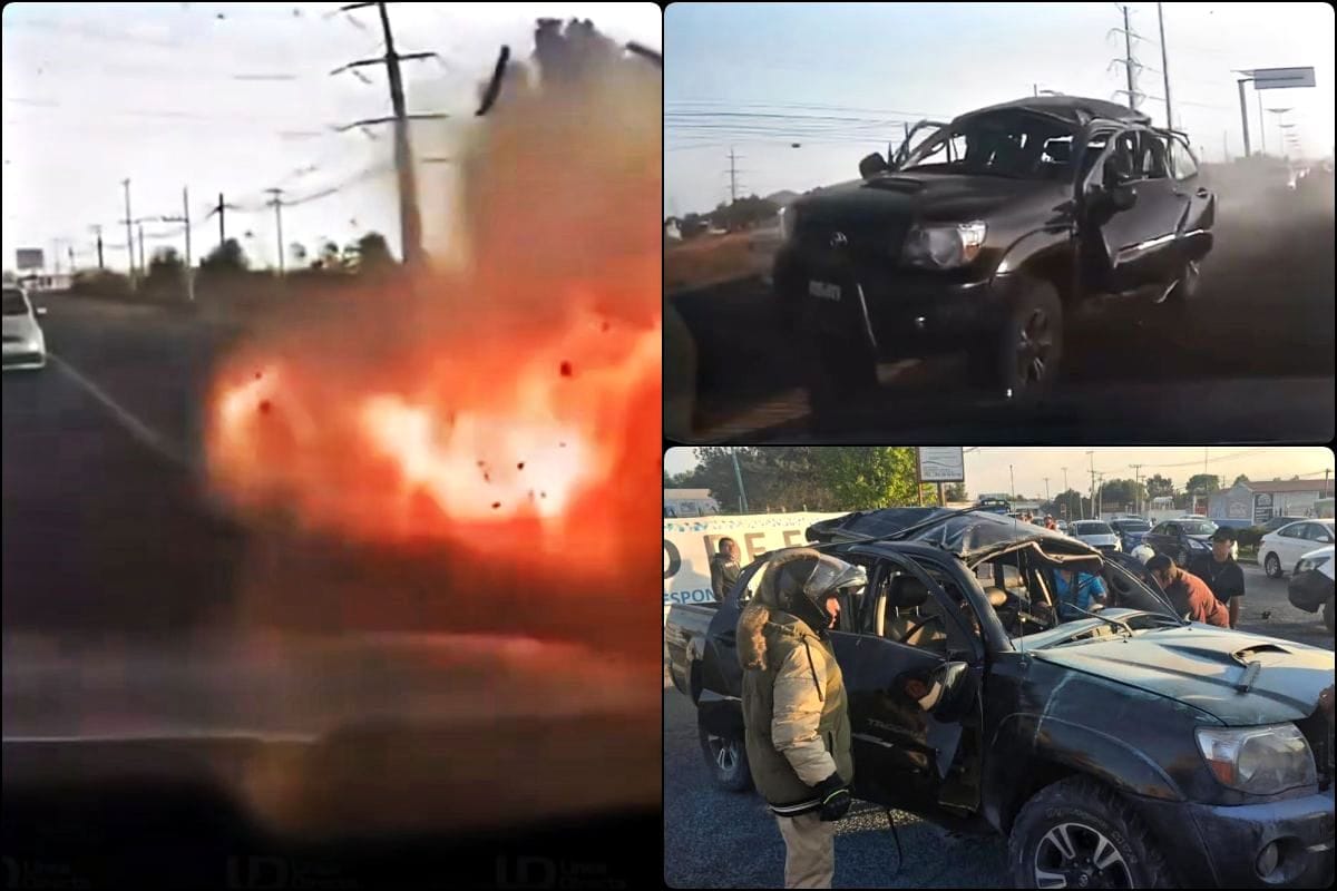 Video: Camioneta con presunto líder criminal explota repentinamente en la carretera México-Pachuca