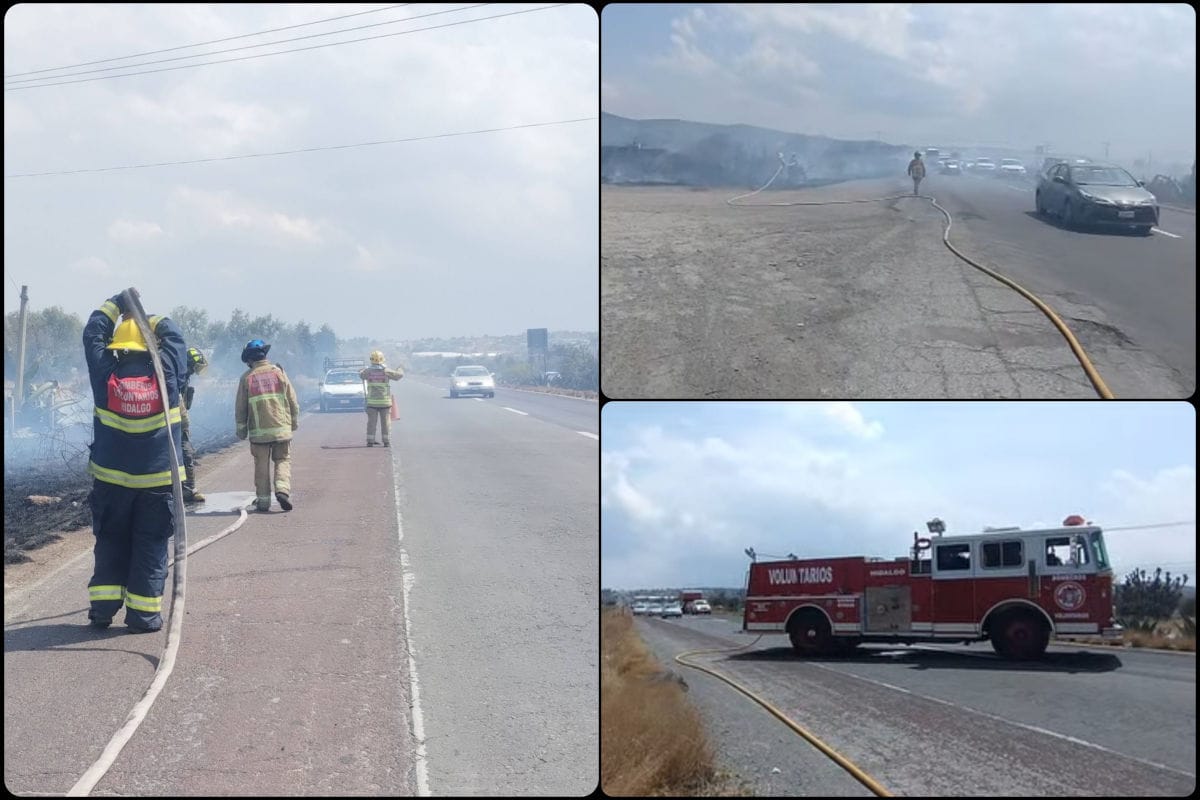 Cierran la Pachuca-Sahagún por combate de incendio que redujo visibilidad
