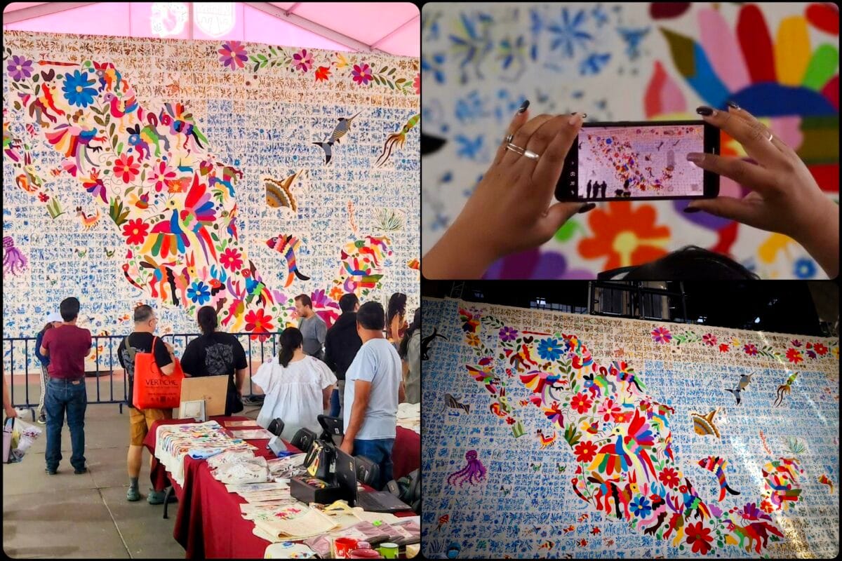 El tenango más grande del mundo llena de color el Zócalo de la Ciudad de México