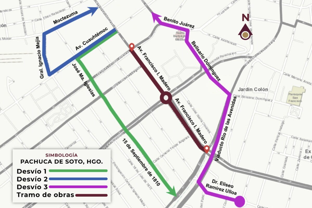 Anuncian cambios al transporte en avenida Madero por obras de seis meses; estas son las rutas alternas