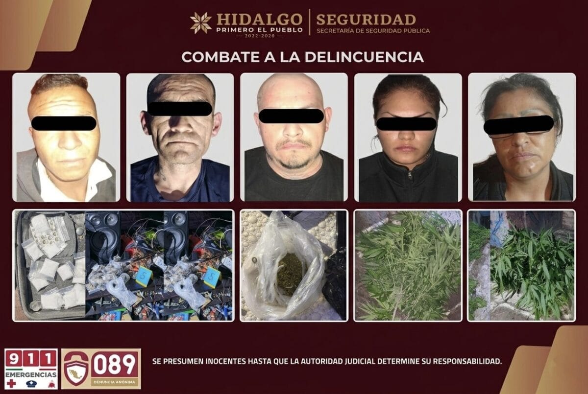 Golpe al narcomenudeo en Pachuca: desmantelan dos puntos de venta en operativo simultáneo