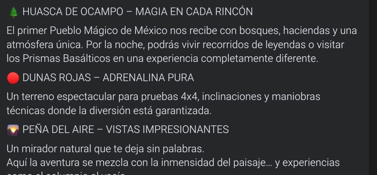 Denuncian daños ambientales en las Dunas Rojas de Huasca por tour de jeeps
