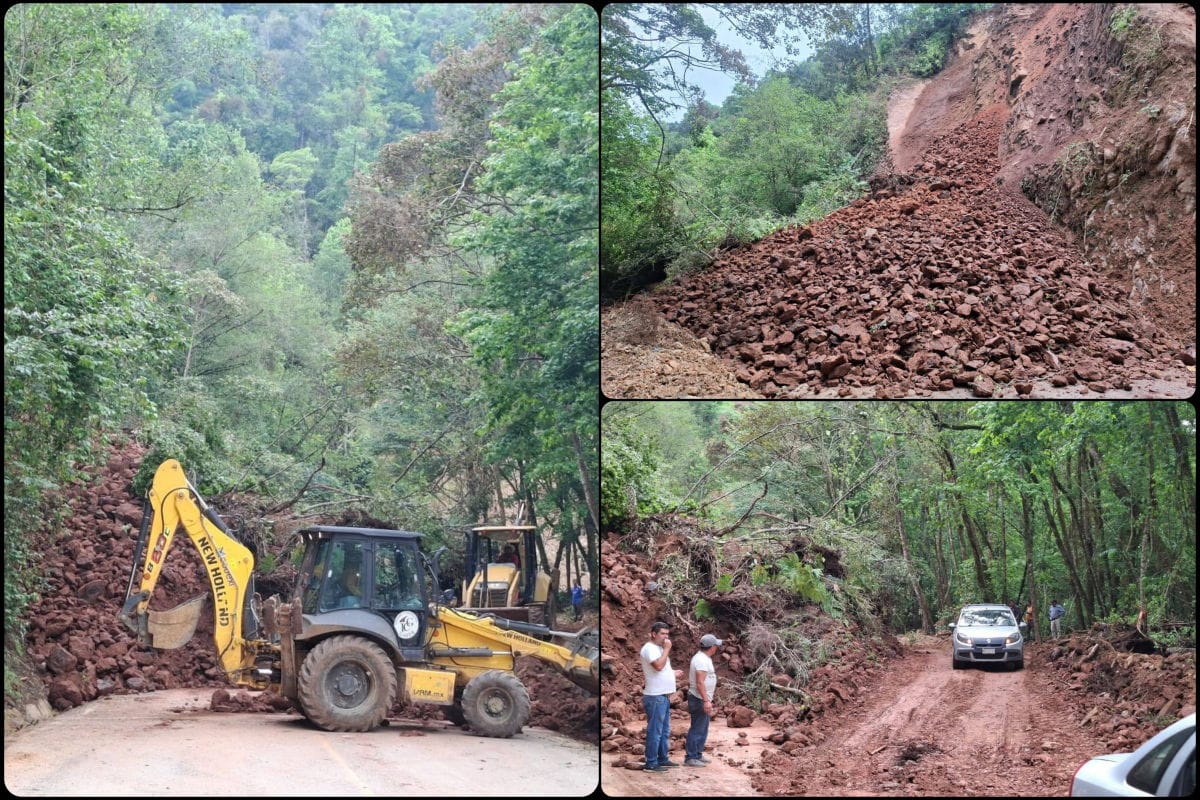 Derrumbe deja bloqueada carretera de Tianguistengo