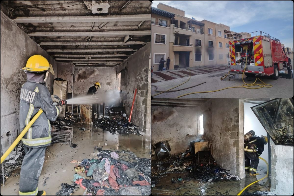 Fuego consume vivienda en el fraccionamiento Viñedos