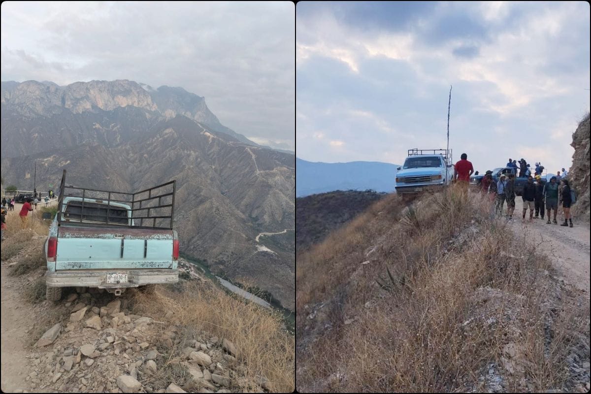 Susto rumbo a las Grutas de Xajhá: camioneta con turistas casi se desbarranca por falla mecánica