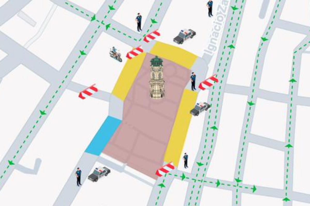 Operativo vial y cierre de calles en el centro de Pachuca por festejos del Día de la Niñez