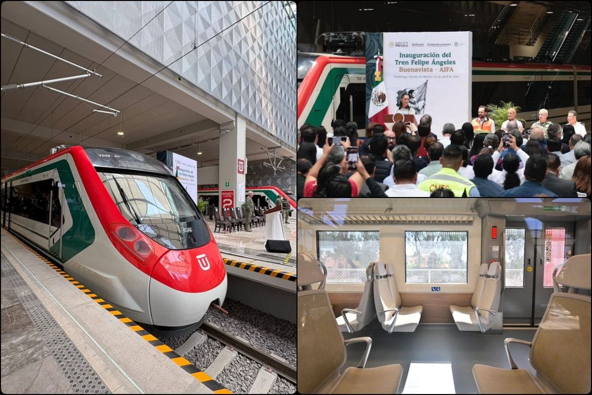 Acompañada de Julio Menchaca, Sheinbaum inaugura el tren Felipe Ángeles para conectar la CDMX con el AIFA