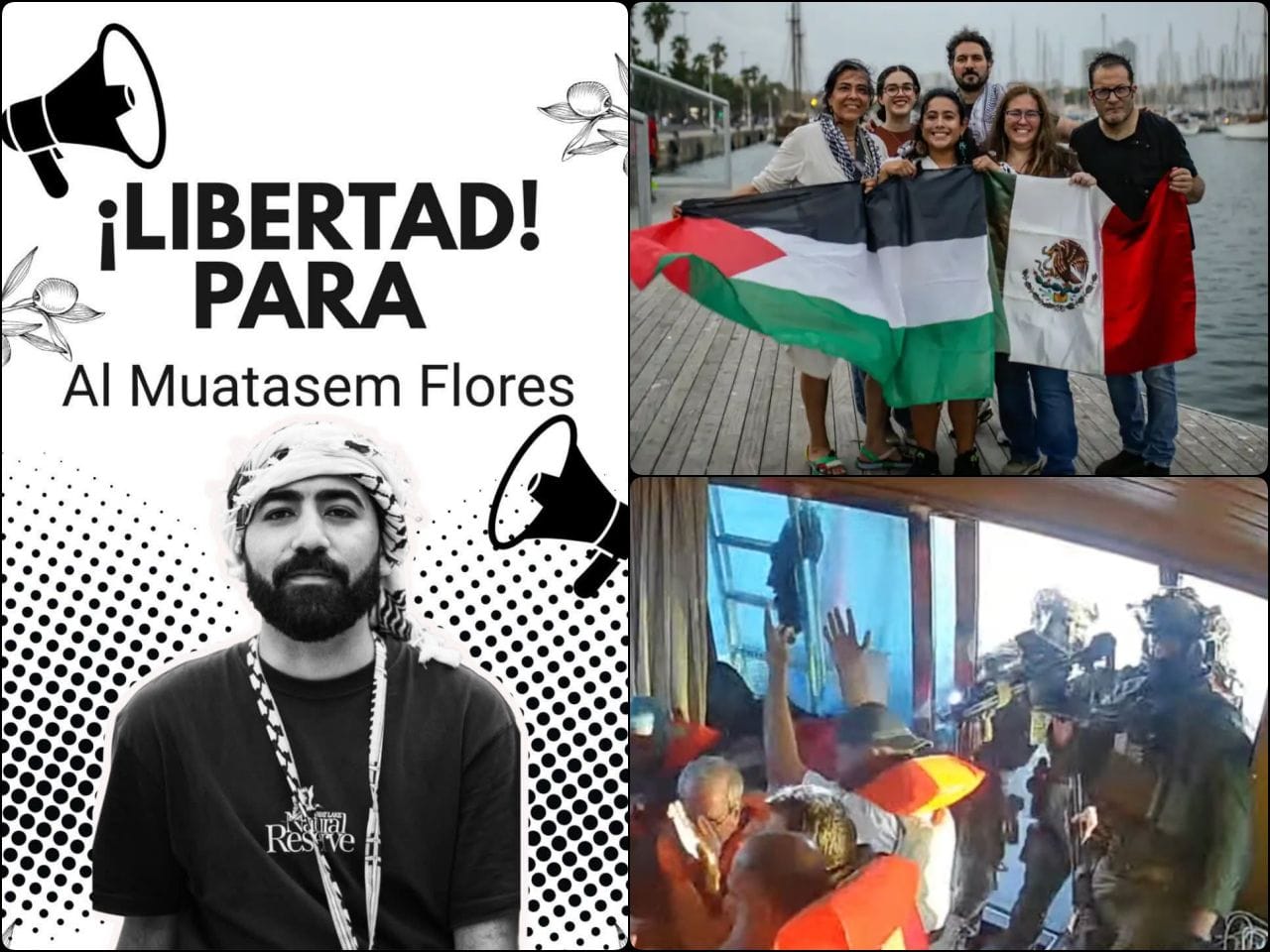 Hidalguense que participaba en flotilla humanitaria rumbo a Gaza es retenido por las fuerzas de Israel