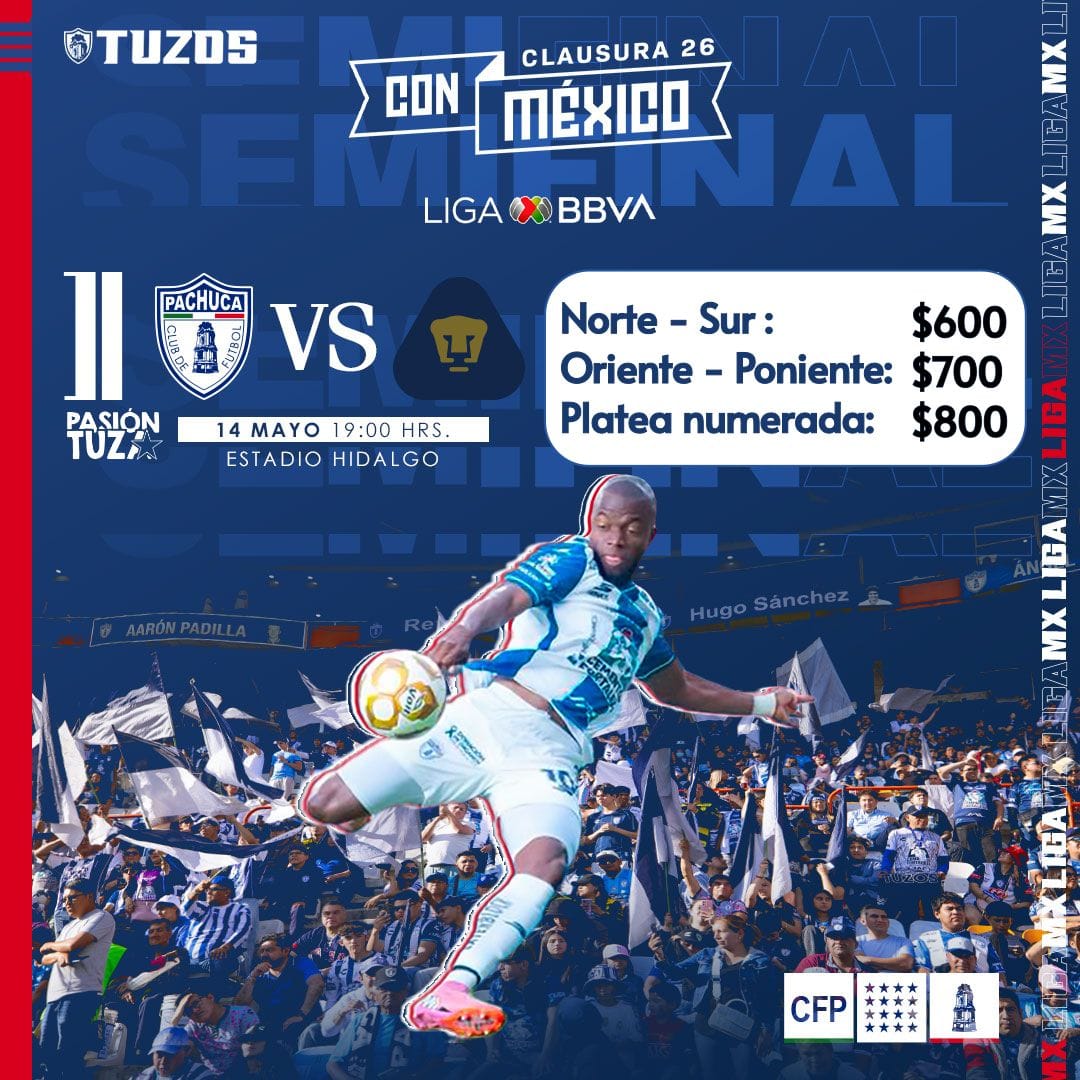 Listos los horarios para las semifinales: Pachuca y Pumas definirán a uno de los finalistas