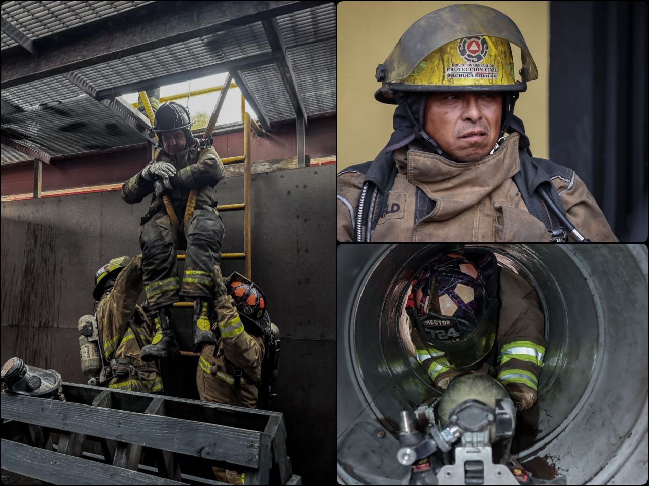 Entrenamiento vital: bomberos de Pachuca se certifican para rescatar a sus propios compañeros