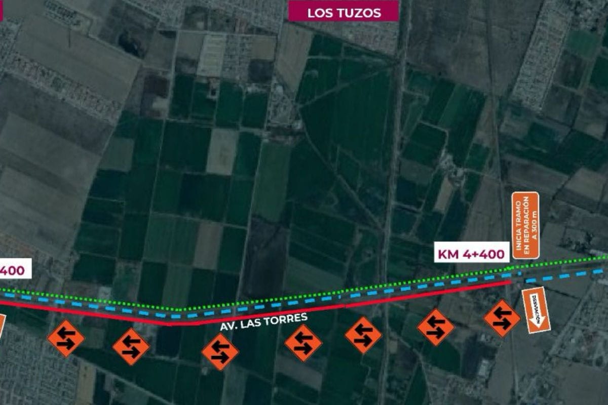 Cierre en el bulevar Las Torres por obras de reconstrucción