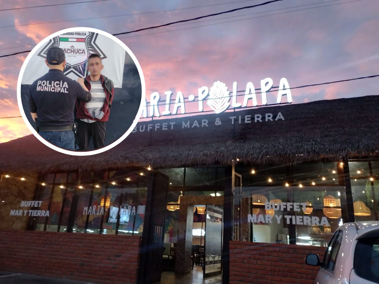Frustran robo en restaurante María Palapa: dueño vigila por cámaras y atrapan al sospechoso